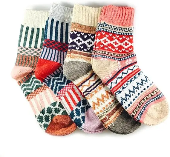 Носки Fair isle Новинка модные чулочно-носочные изделия зимние теплые носки