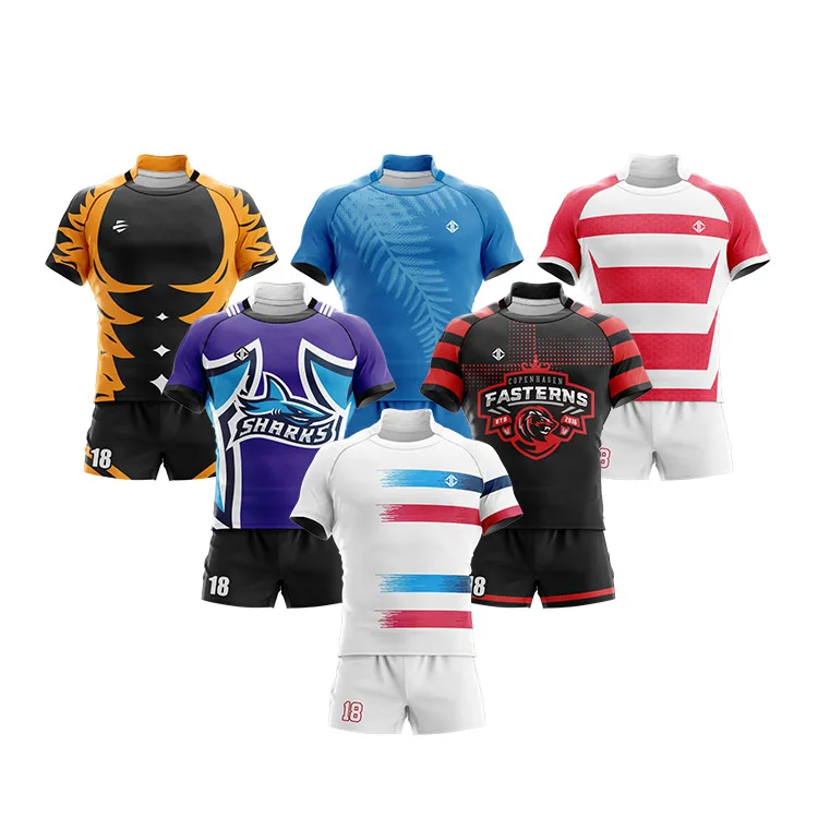 Low MOQ High Quality Sublimation Training Rugby Jersey