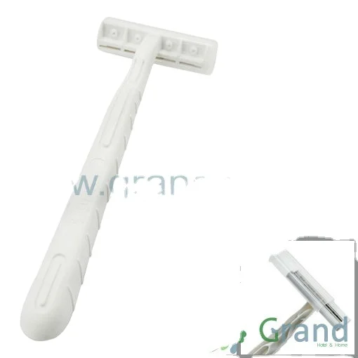 Disposable Schic razor white PP handle hotel travel airline bathroom razors without lubricating strips