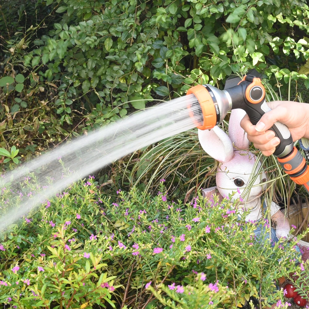 multi function garden spray nozzle with thumb valve for garden water