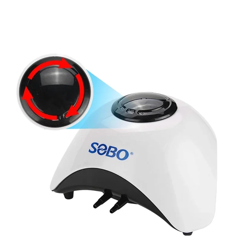 SOBO Silent Efficient Aquarium Air Pump Increase Fish Tank Oxygen Adjustable Electric Air Pump SB-830A SB-860A