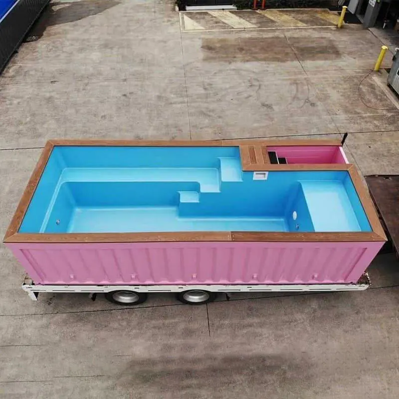 Wholesale Custom Made Luxury Salt Water 20ft Container fab Pool Fibreglass Swimming Pool Accessories Equipment