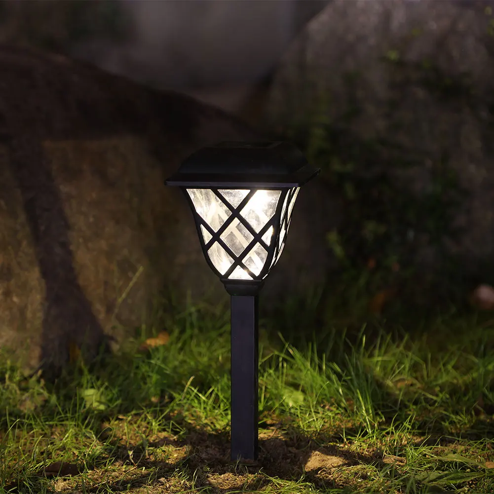 Outdoor Driveway Landscape Led lighting Waterproof Black Stake Solar Garden Light For Pathway