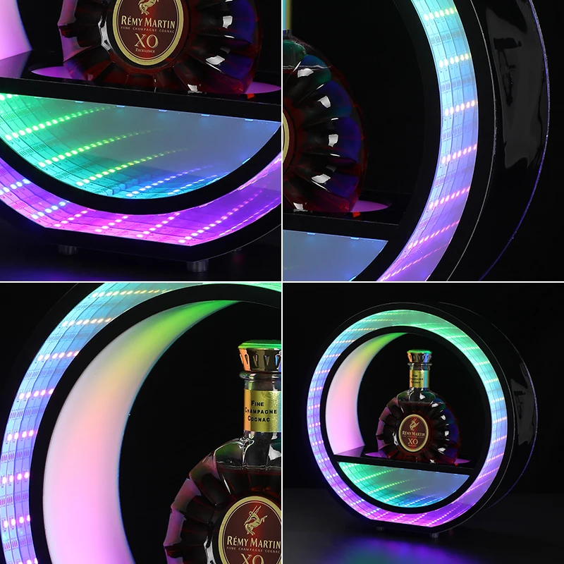 Bar Dispatch VIP Wine Bottle Service Acrylic Light Emitting Diode Hennessy XO Presenter LED Illusion Round Abyss Presenter