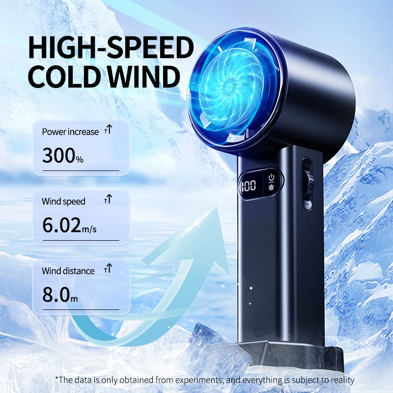 IMYCOO High Speed Rechargeable 4800mAh Cooling Portable Turbo Handheld Fan Hot Sale Wireless Digital Hand held Pocket Mini Fan