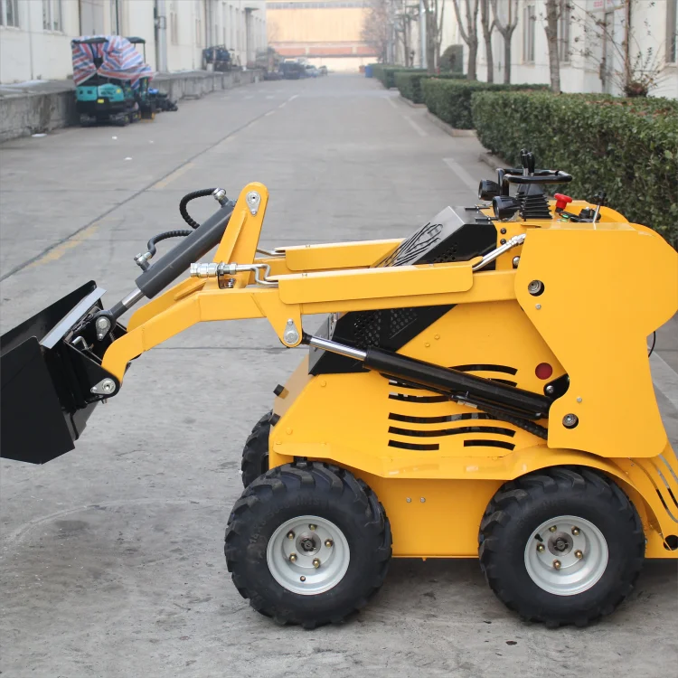 Shanghai VIFT Manufacturing New Product High Efficiency Hydraulic Wheel Type Mini Skid Loader EPA Euro 5 Certificate Attachments