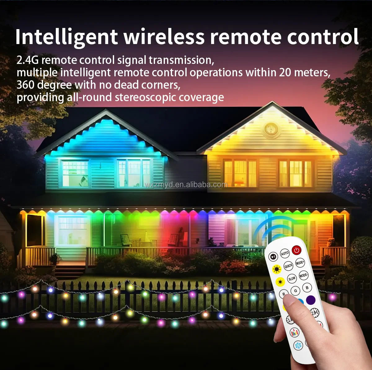 Bluetooth RGB Перманентный уличный светодиодный карниз освещение Дистанционное управление приложением водонепроницаемые умные карнизы для праздничного рождественского декора