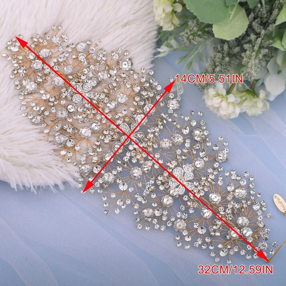dropshipping products 2021 Luxury Bridal headband  Tiara handmade bridesmaid wedding hair accessories