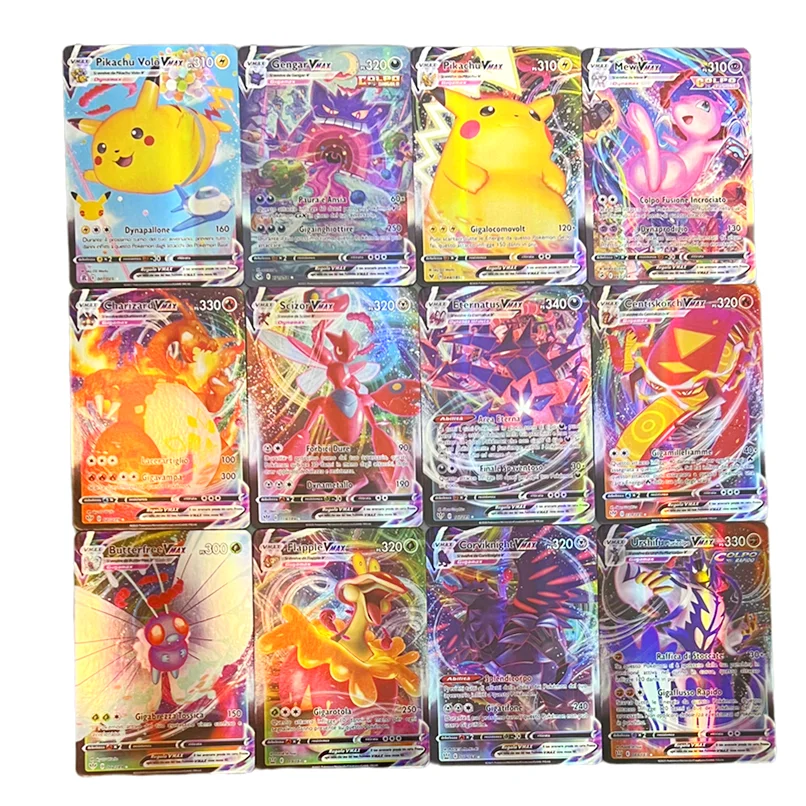 Итальянские карты Pokemon TCG очень редкие в комплекте-GX Vmax + HOLOS торговая карточная игра новый выпуск!