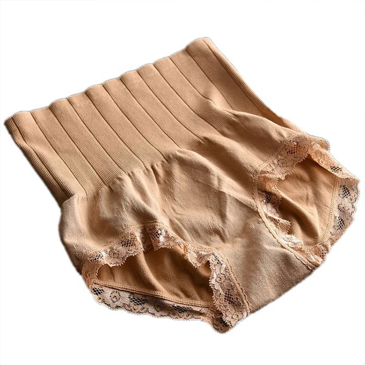 Popular Munafie High Waisted Abdominal Pants Shaping Panties Women Seamless Lace Briefs