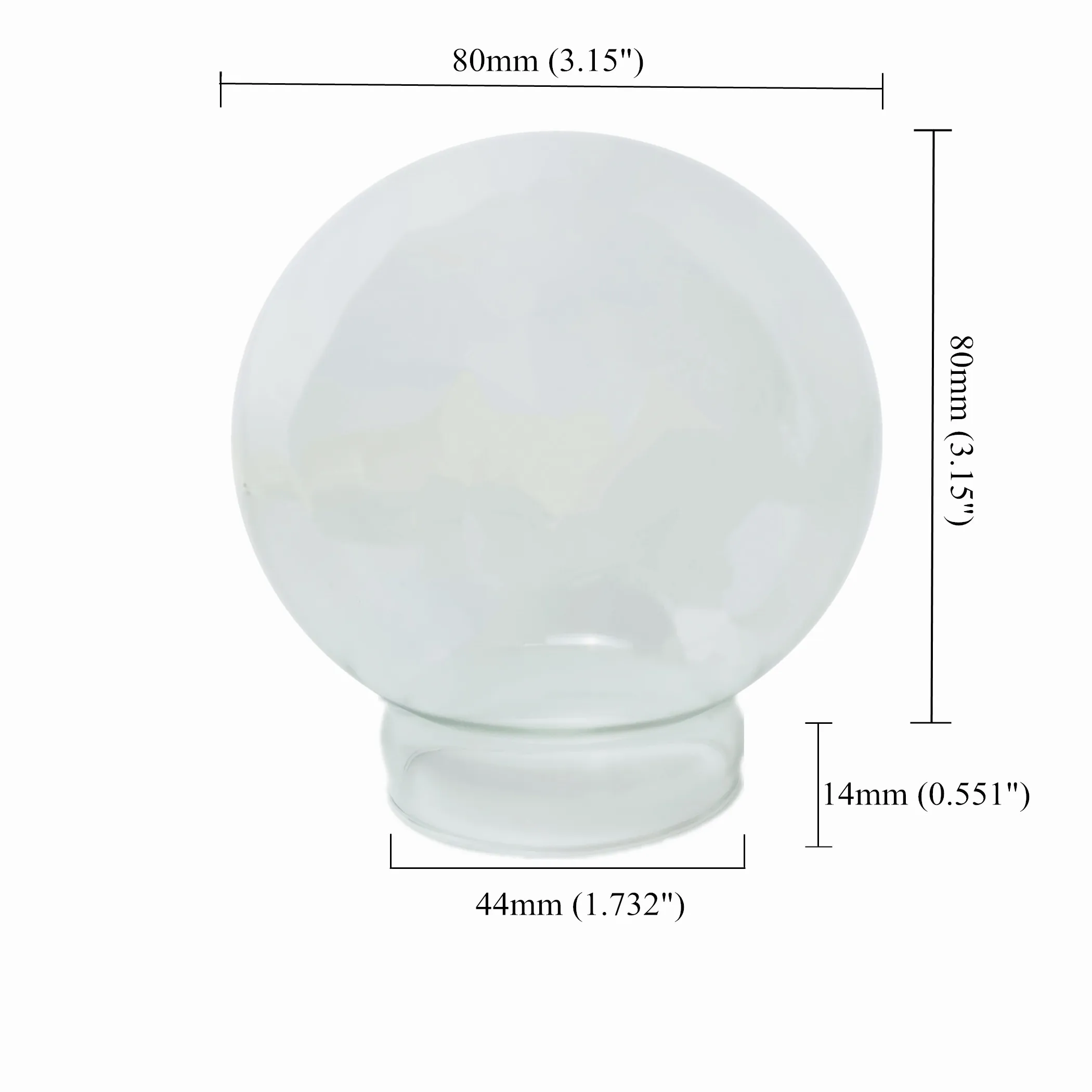 80mm DIY Empty snow globe without the base