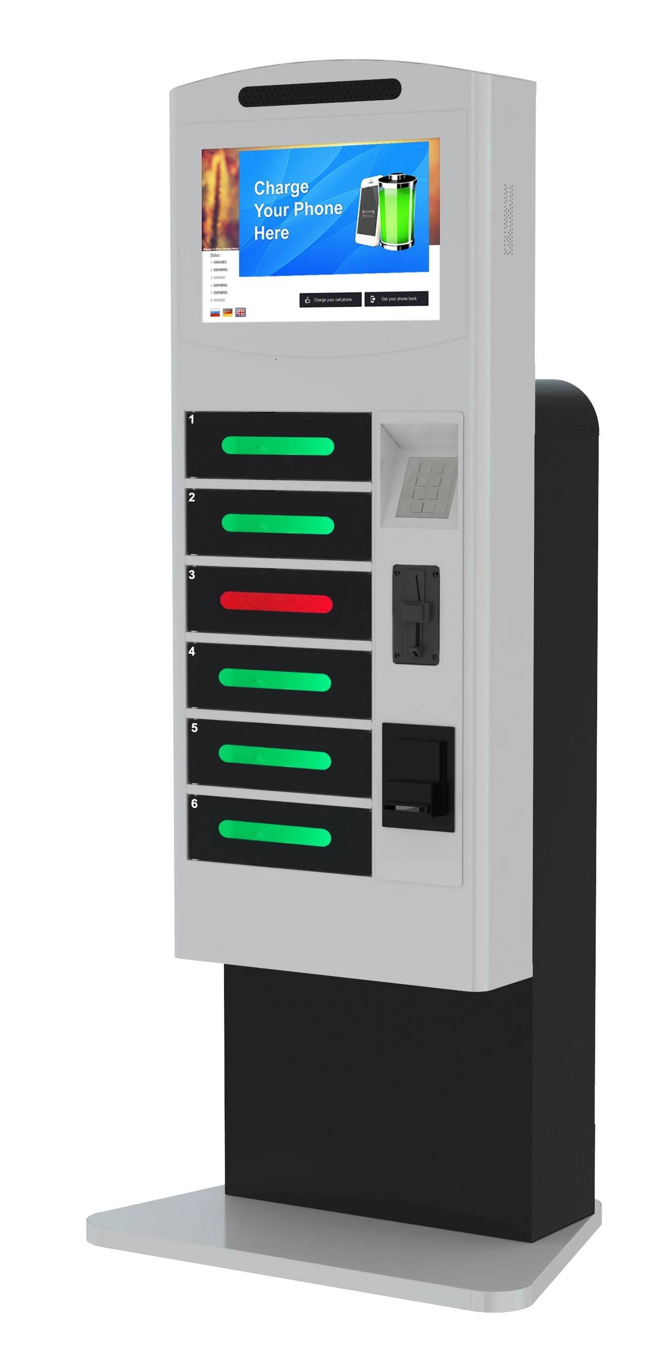 Public Cell Phone Charging Station with LCD APC-06B
