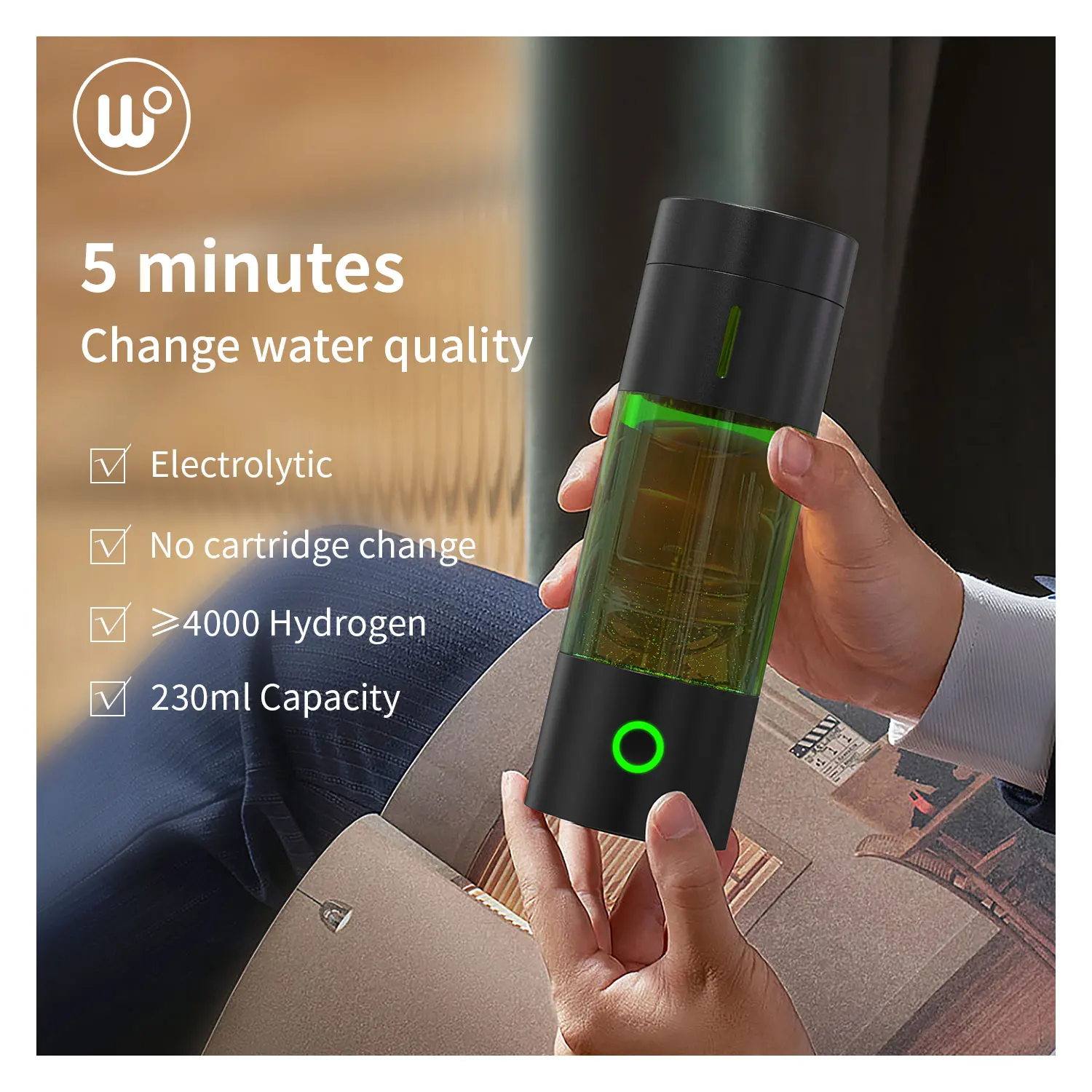 Latest Fashion Design Portable Manufacturer Price High Quality Hydrogen Generator Water Cup Bottle Ionizer
