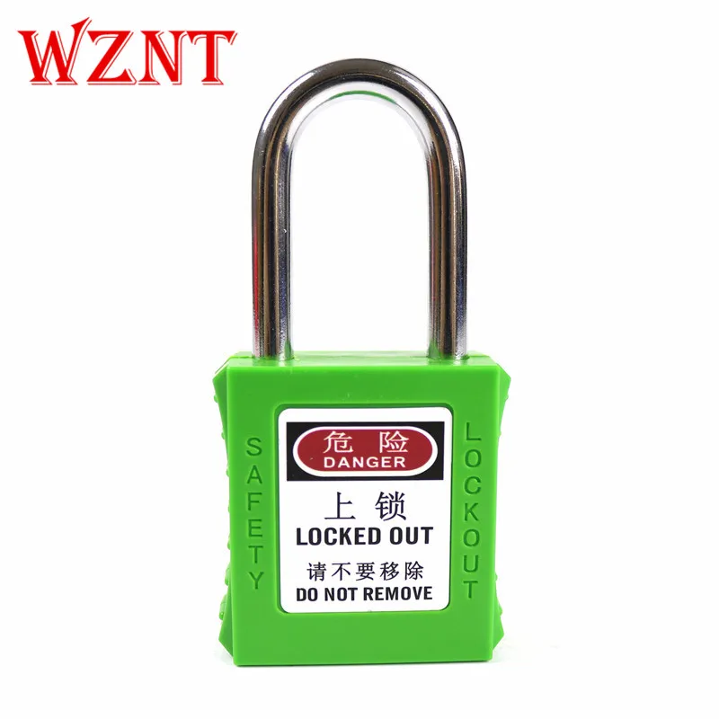 38MM Green safety lock lockout padlock with 2 unique key