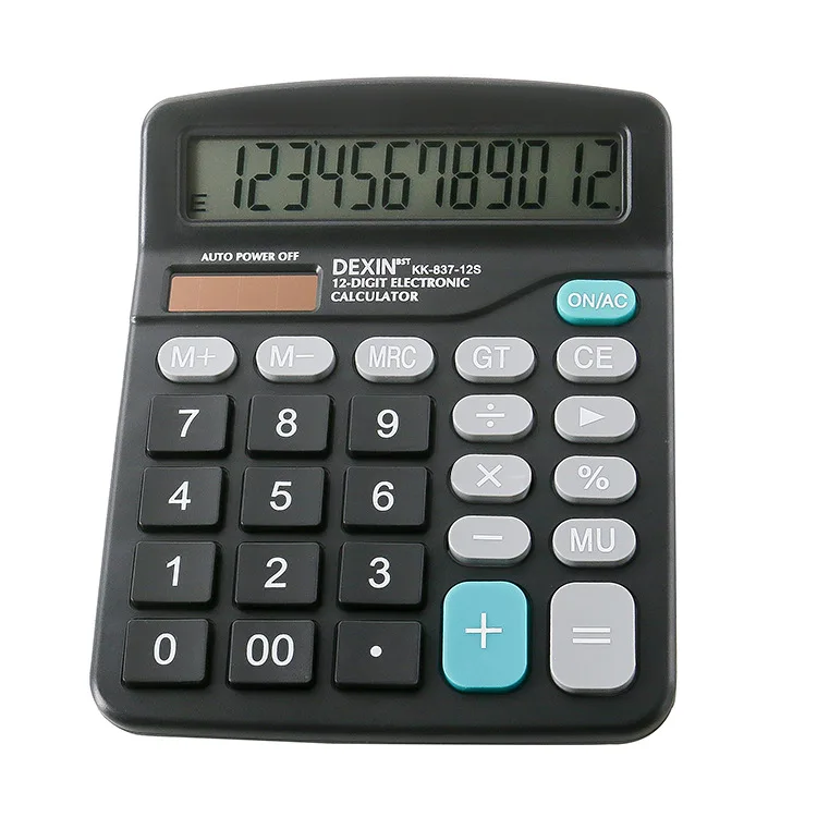 12-bit solar calculator Desktop large screen dual power computer Financial accounting office calculator