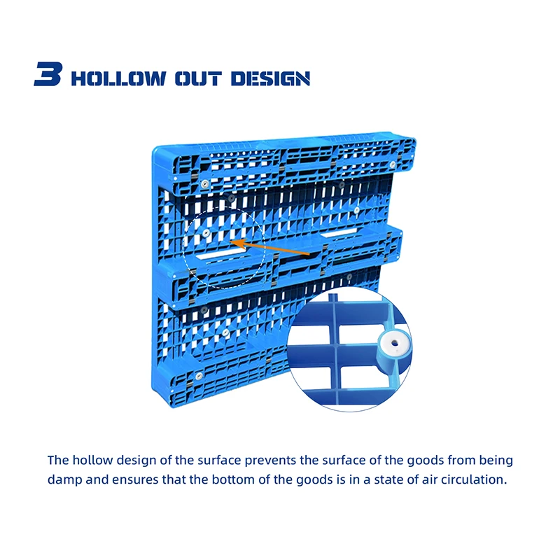 Chinese suppliers  supply industrial racking 3 skids reinforced plastic pallet for export use