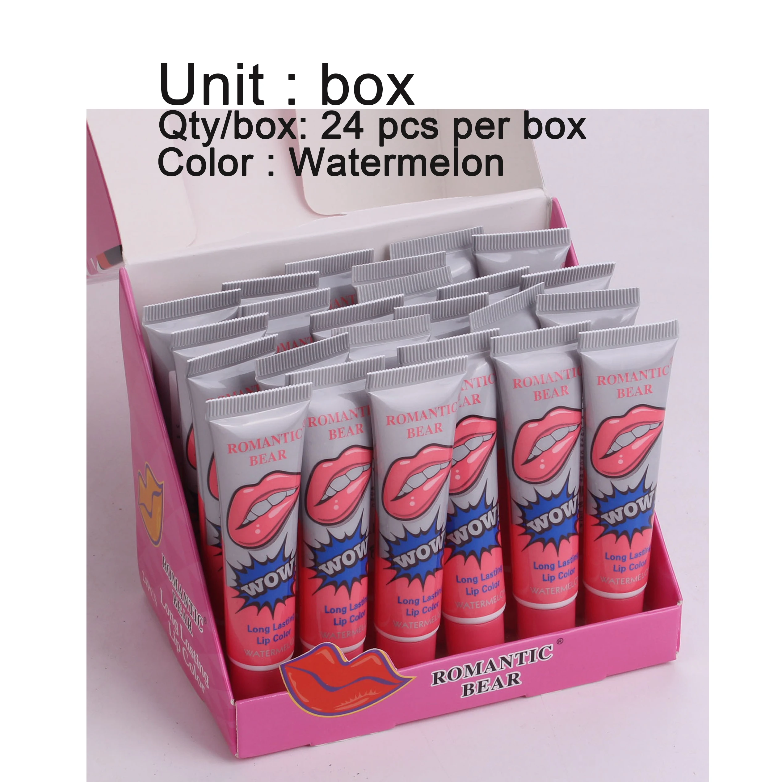 RB01A3 WOW Magic Romantic Bear lipstick cute Peel off Liquid lipstick tattoo Romantic Bear magic peel off Lipstick Lip gloss