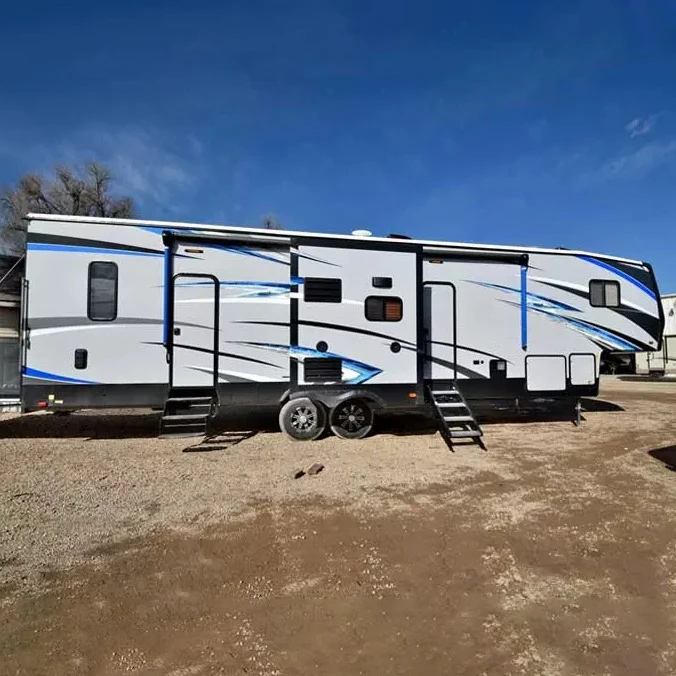 Прицеп для игрушечного буксировщика, 5-е колесо, самоходные конструкции, с шаговым фургоном/задней спальной камерой/отдельным гаражом 12 дюймов, 2020