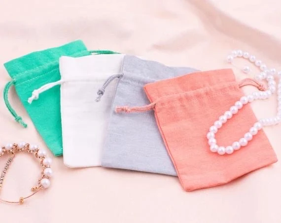 reusable white  package printed gift muslin custom cotton dust with logo organic pouch cotton canvas drawstring bag