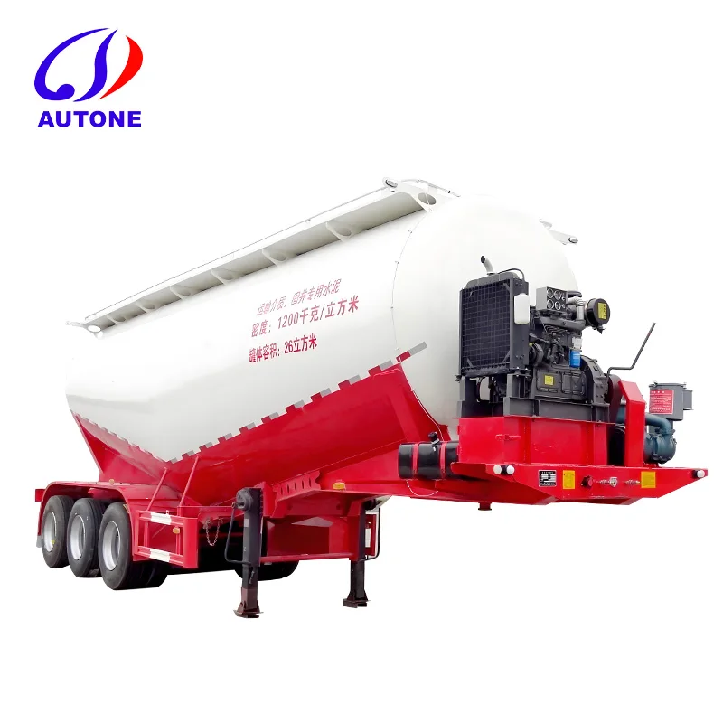 Factory Outlet 3 Axle 4 Axe Large Loading Capacity 40cbm 45cbm Dry Bulk Cement Powder Material Tanker Semi Truck