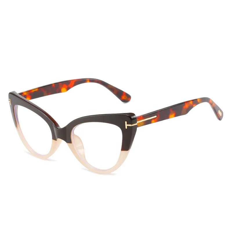 Latest hot selling italian brand designer cat eye optical glasses frame anti blue light glasses for women