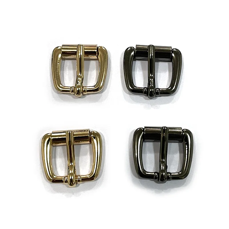 DWDP Customized engrave logo metal pin lock brass roller shoe ornament buckle with logo for woman shoes