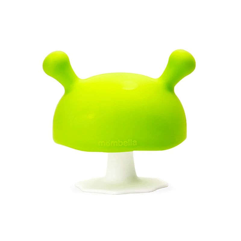 Baby teether pacifier food grade silicone teether toy small bpa free silicone mushroom shape for mombella teether