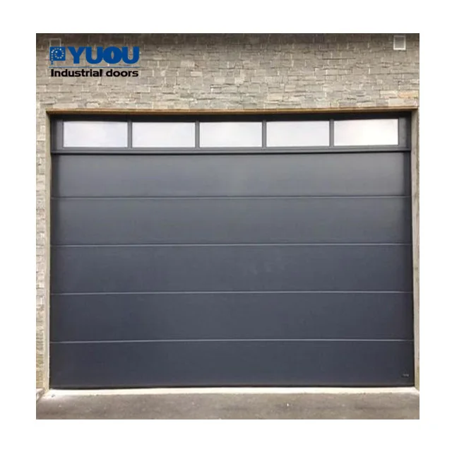 wholesale Hurricane-resistance electric customized full view Automatic Sectional Thermal Break overhead Aluminum Garage Door
