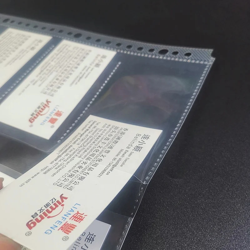 PP transparent 30 Hole 10 grid card folder page game card album Ring Binder 10 Pocket Cards Sleeves