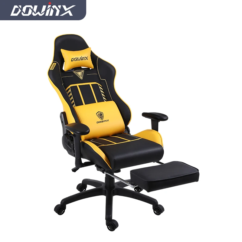 High Quality Bright Yellow PU Leather Racing Gaming Chair For Game Design Fashion Silla Gamer Game Chair Gaming
