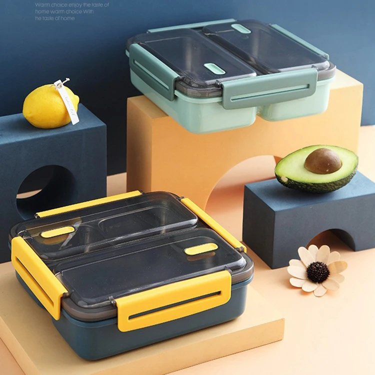 Single-layer lunch container adult portable microwave lunch boxes school student sealed New Korean bento