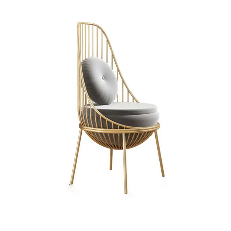 Luxury Modern Gold Leg Dining Chair Sillas Rosa Velvet Chair Coffee Chairs