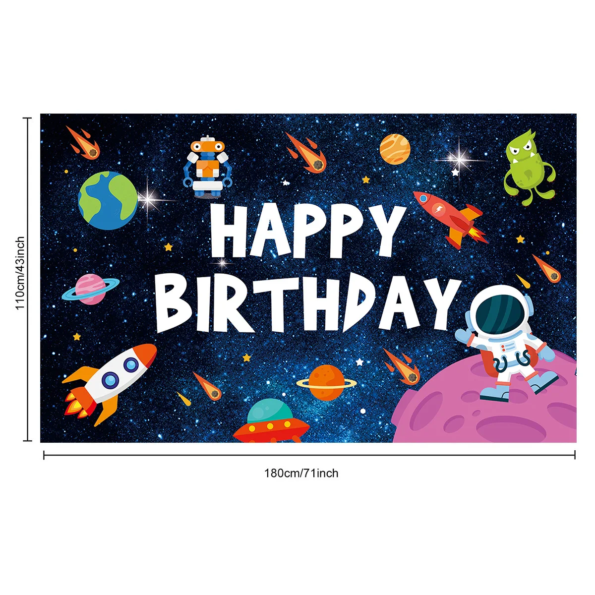 Happy birthday fabric banner backdrop photo photography background for boy girl