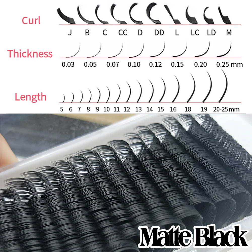 Factory Price Korean PBT Silk Volume Ultra Black Lash Extensions Natural Bulk Easy Fan Eyelash Extension