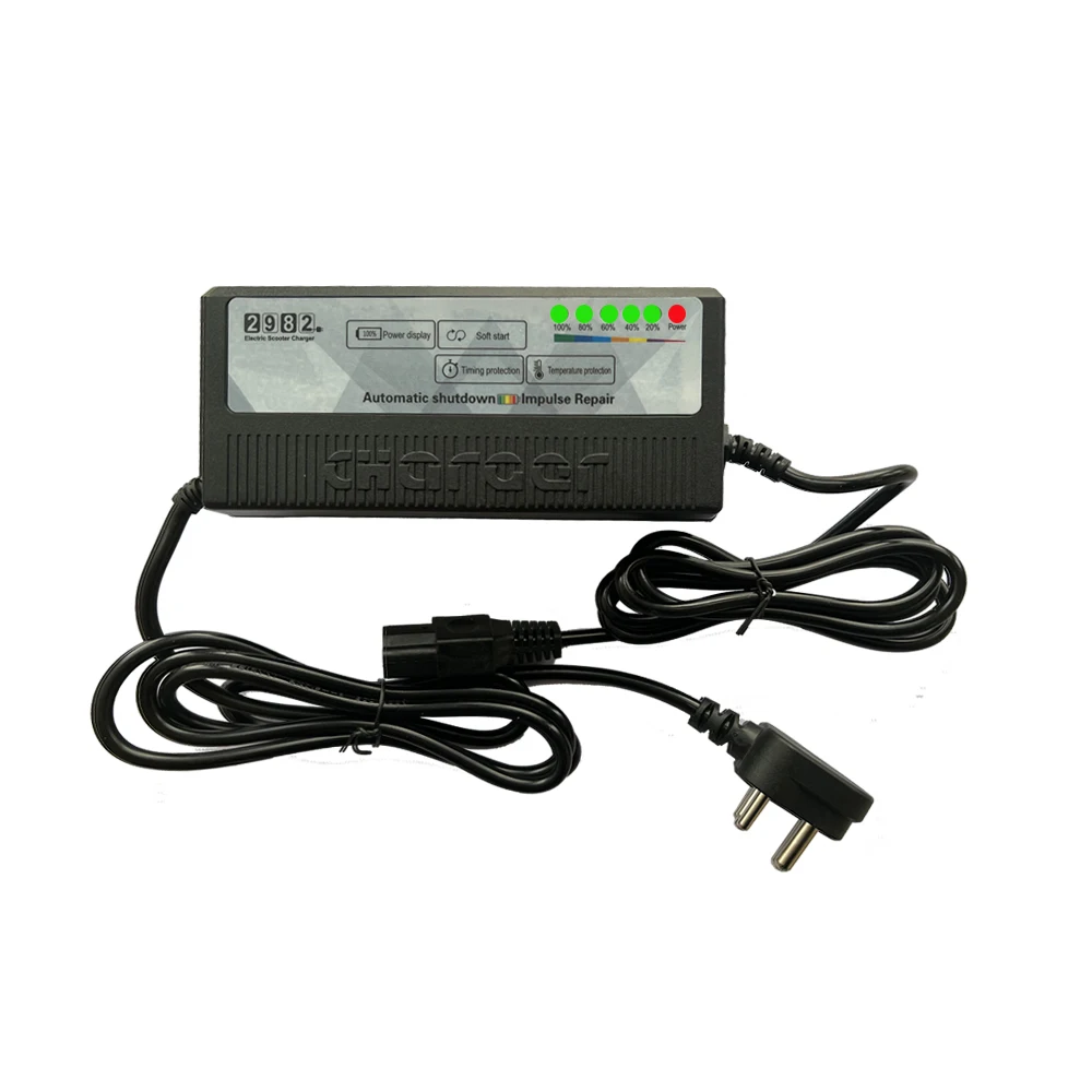 Factory Smart  Electric Ebike Charger 12V 24V 36V 48V 7 Light Lead Acid Battery Charger