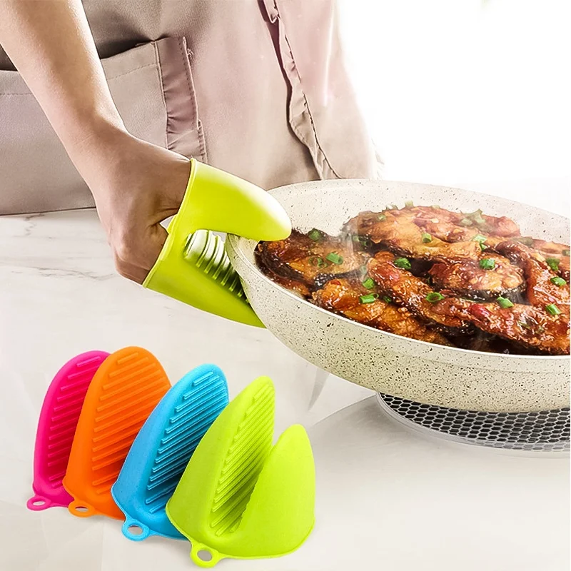 New design kitchen baking heat resistant silicone finger tips oven gloves