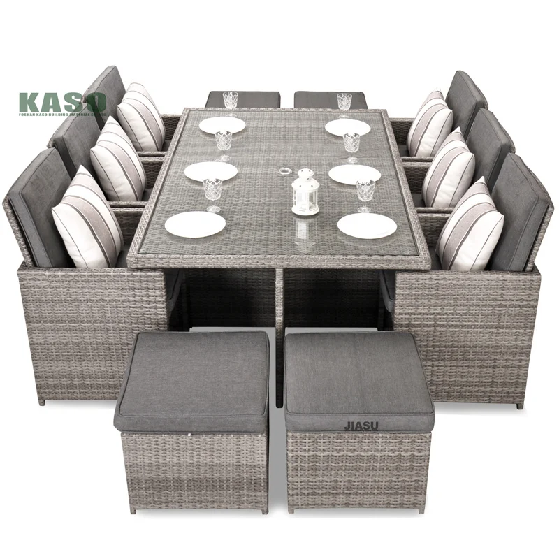 All Weather Patio Aluminum Outdoor Dining Set Wood