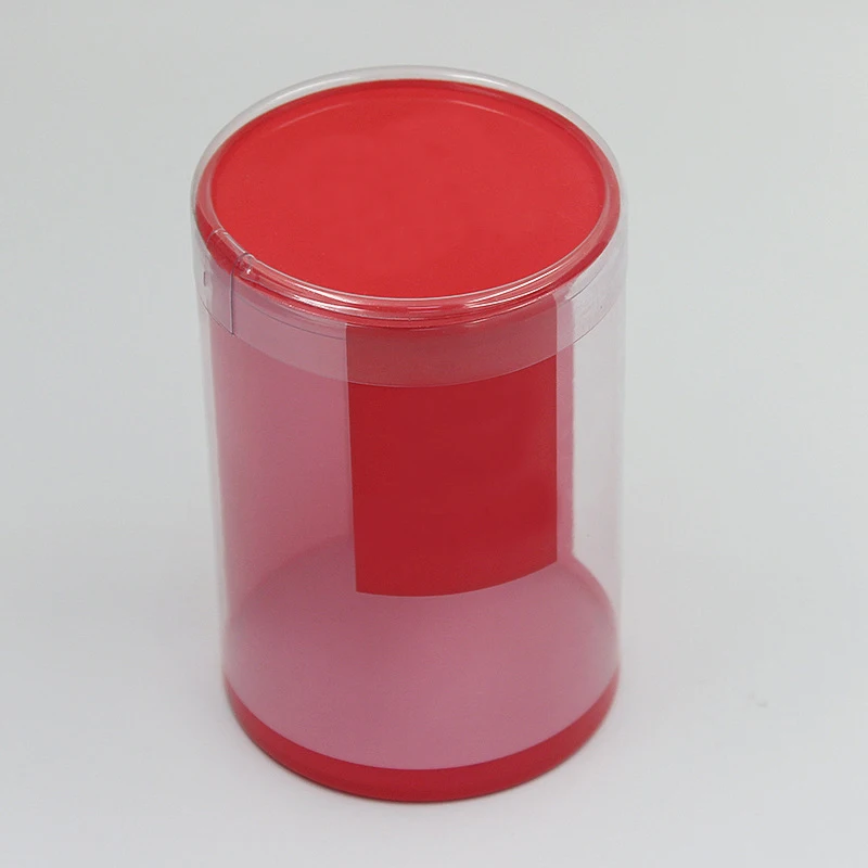 PVC PET Eco Friendly Transparent Clear Plastic Cylinder Toy Packaging Round Box