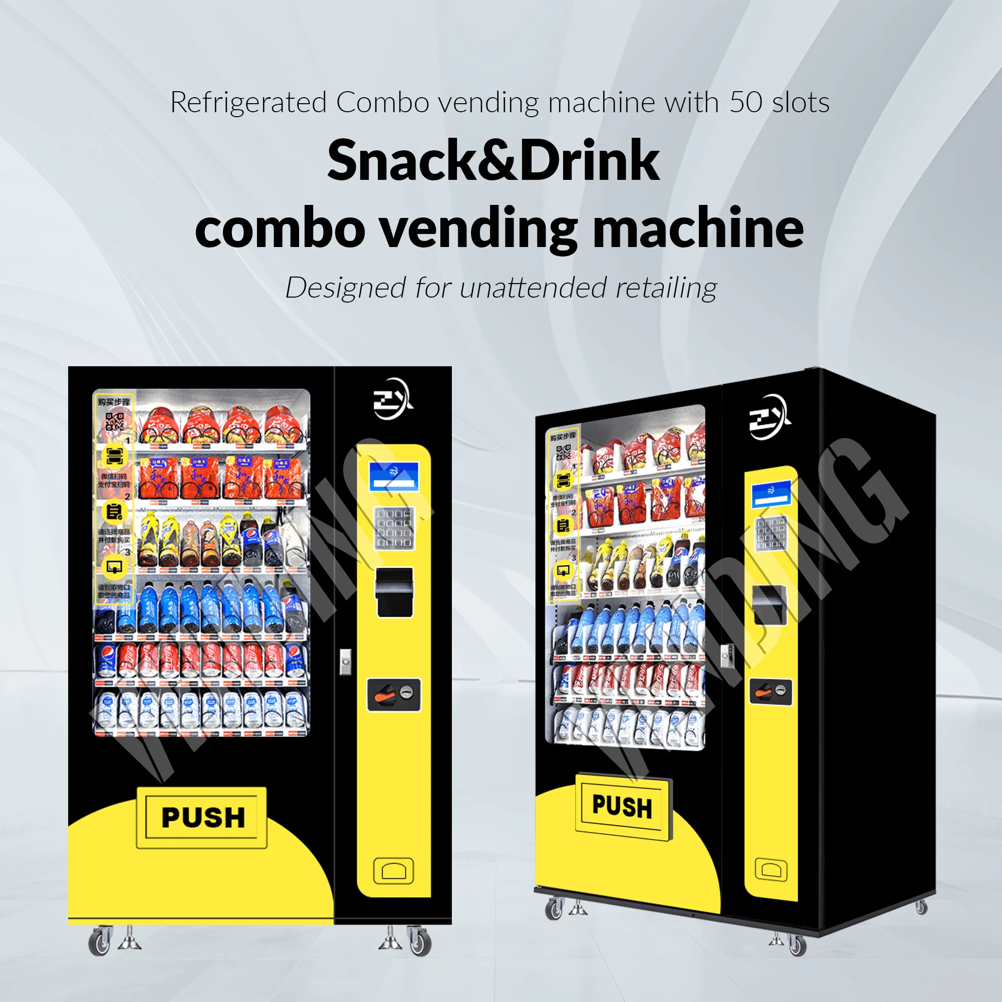 ZXvending 24 Hours Self Auto Service Combo Snack And Beverage Vending Machine