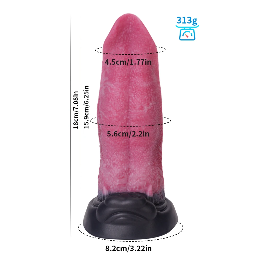 7inch Realistic Silicone Tongue Dildo Monster Cock for Anal and Riding Pleasure Anal Sex Toy for Women Men Couple Masturbation