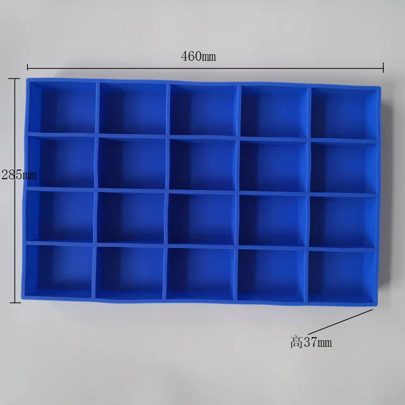 Custom 20 square silicone baking cake mold 86*65*37mm multi-square hand soap mold