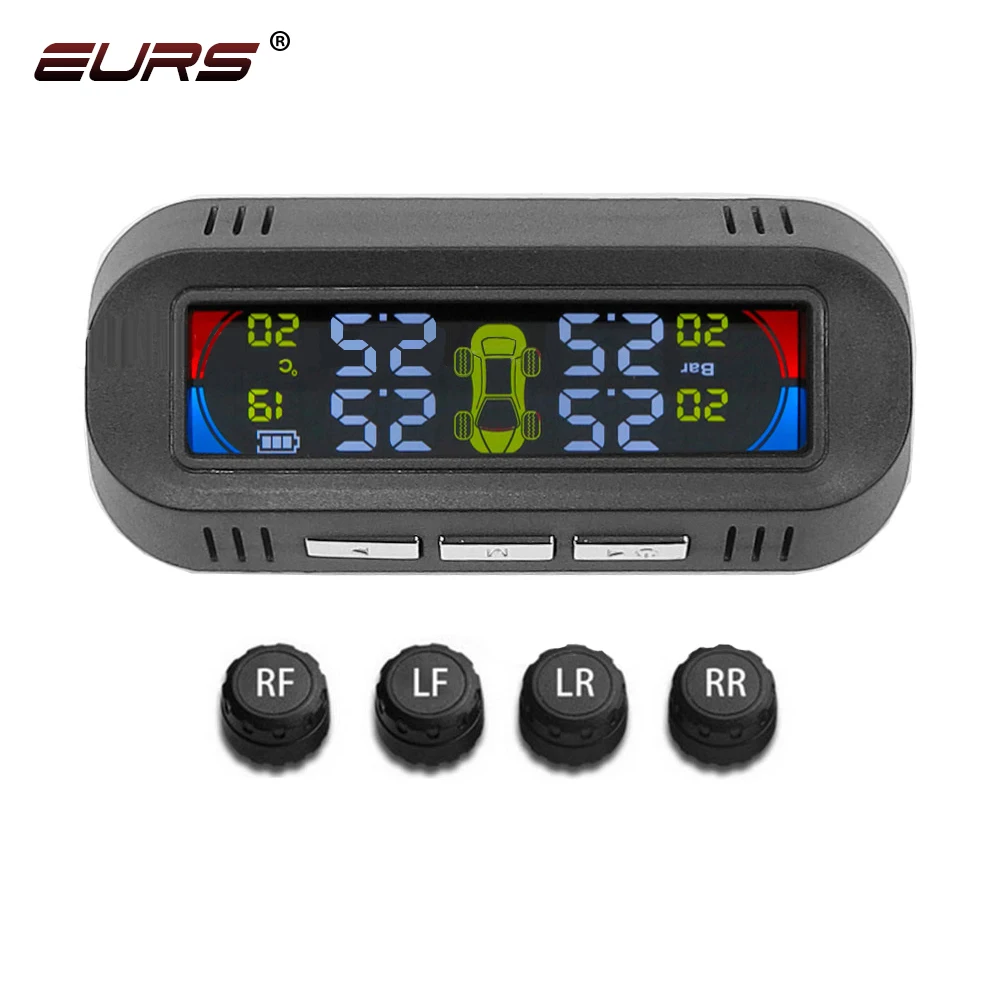 2022 Factory Supply Auto Solar Wireless Tyre Air Internal External Alarm Sensors TPMS Tire Pressure Monitoring Systems for Cars