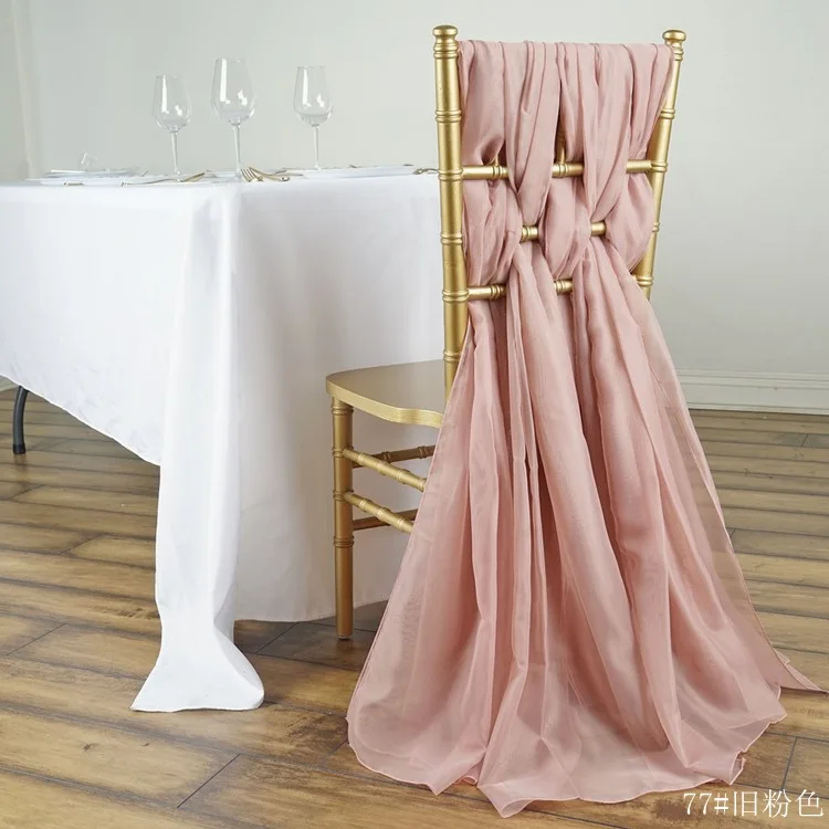 colorful Chiffon organza fabric chair sash
