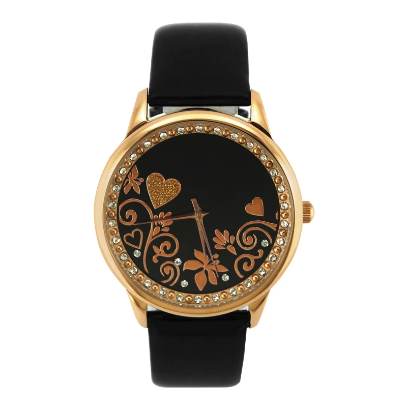 Fashion Flower Dial 3atm Waterproof Japan Movt Quartz Watch Stainless Steel Women Watch