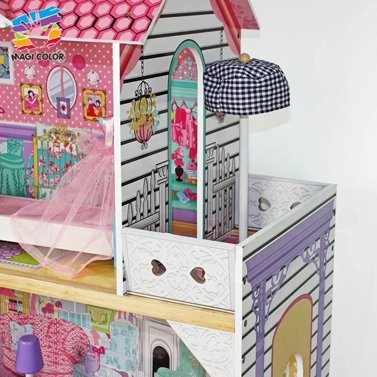 
Ready To Ship dollhouse kids wooden pretend play toys with furniture W06A220 