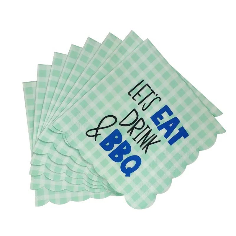 
Disposable Degradable Family Party 33x33cm 2ply Funny Print Paper Napkins for Dinner 
