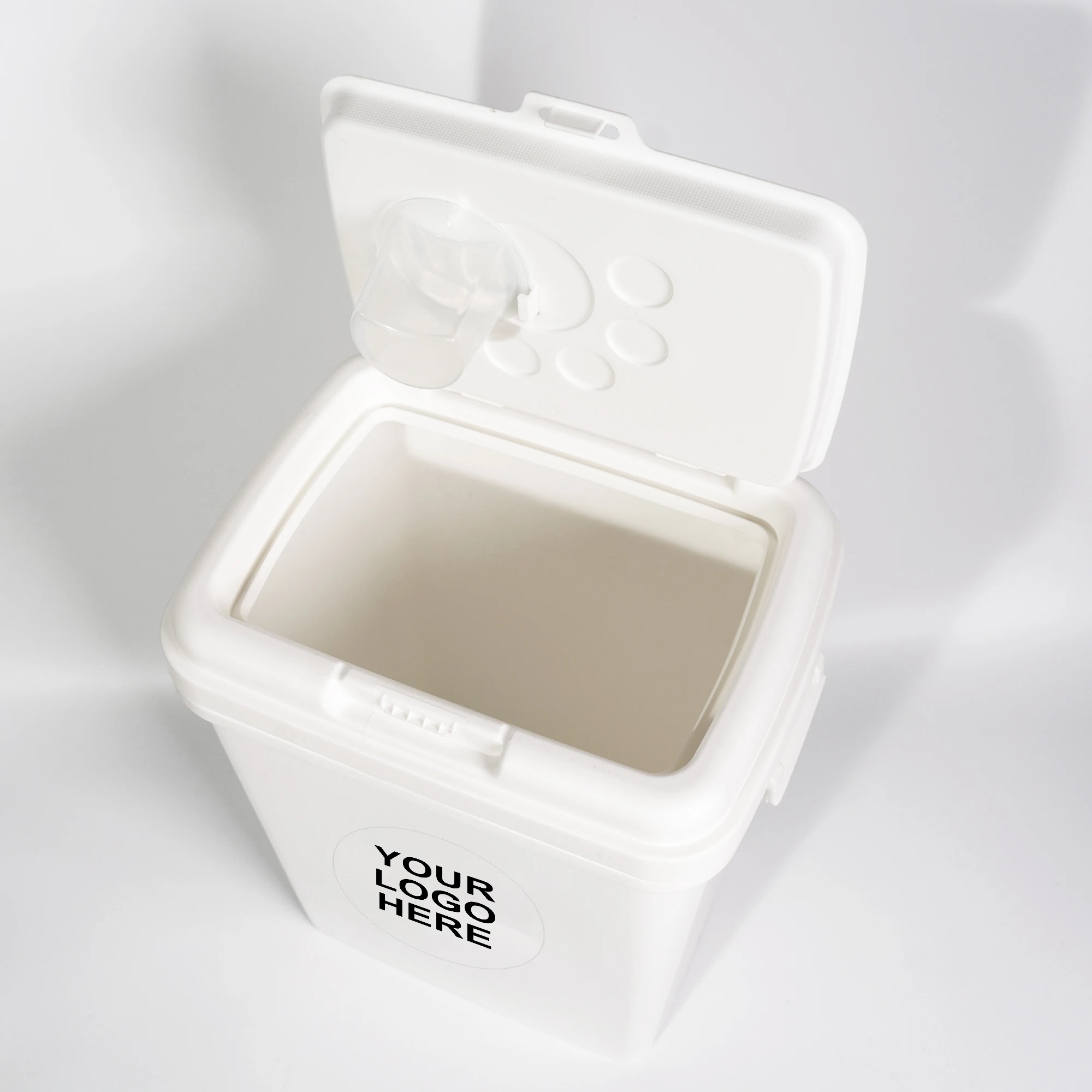 40L Multifunction Portable Pet Dry Food Bin Sealed Storage Container for Dogs and Cats Plastic Flour Storage Box