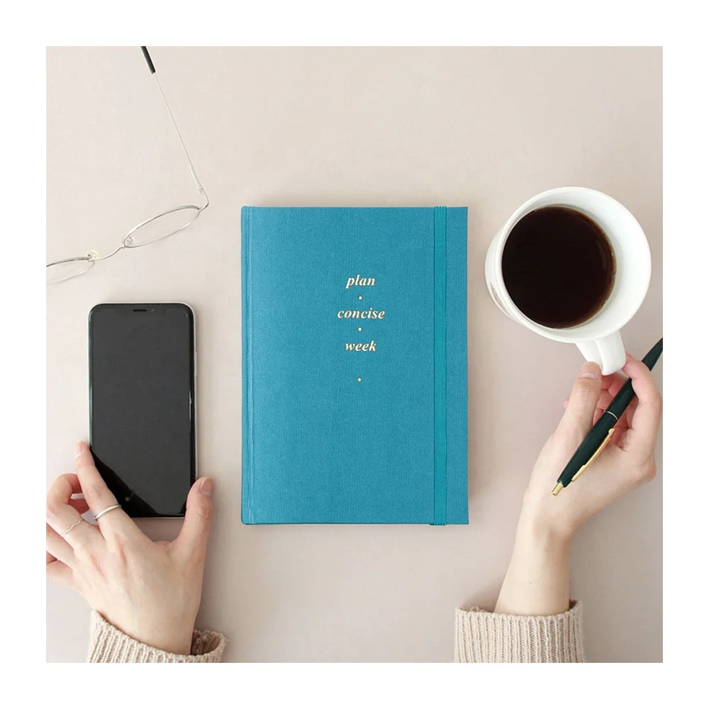 Small Batch Custom Logo Eco friendly Meeting Notebook A4 A5 A6 Waterproof Hardcover Fabric Planner Sewing Binding Dairy