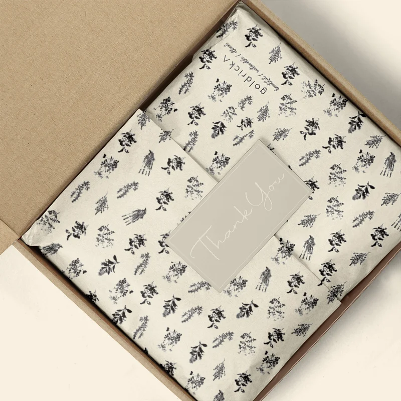 customized  brand logo printing gift wrapping tissue paper for packaging