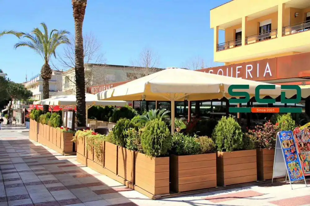 Outdoor Beach Hotel Using Aluminum Material Square Shape Outdoor Umbrella Parasol